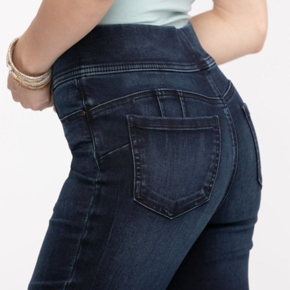 Small Ricki's Dark Wash Pull-On Jegging - Picture 2 of 7